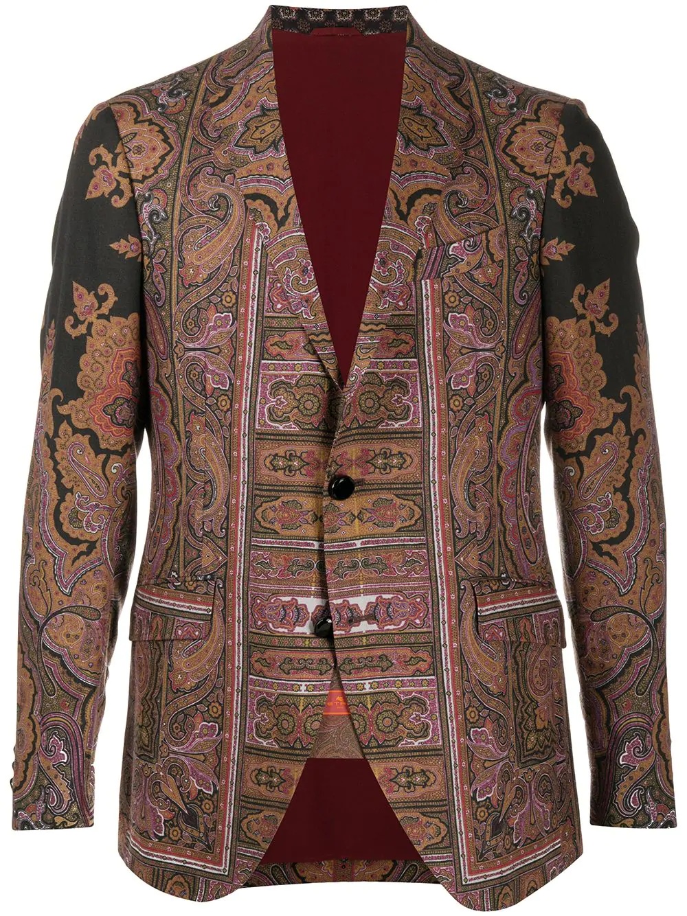 paisley print blazer  - 1