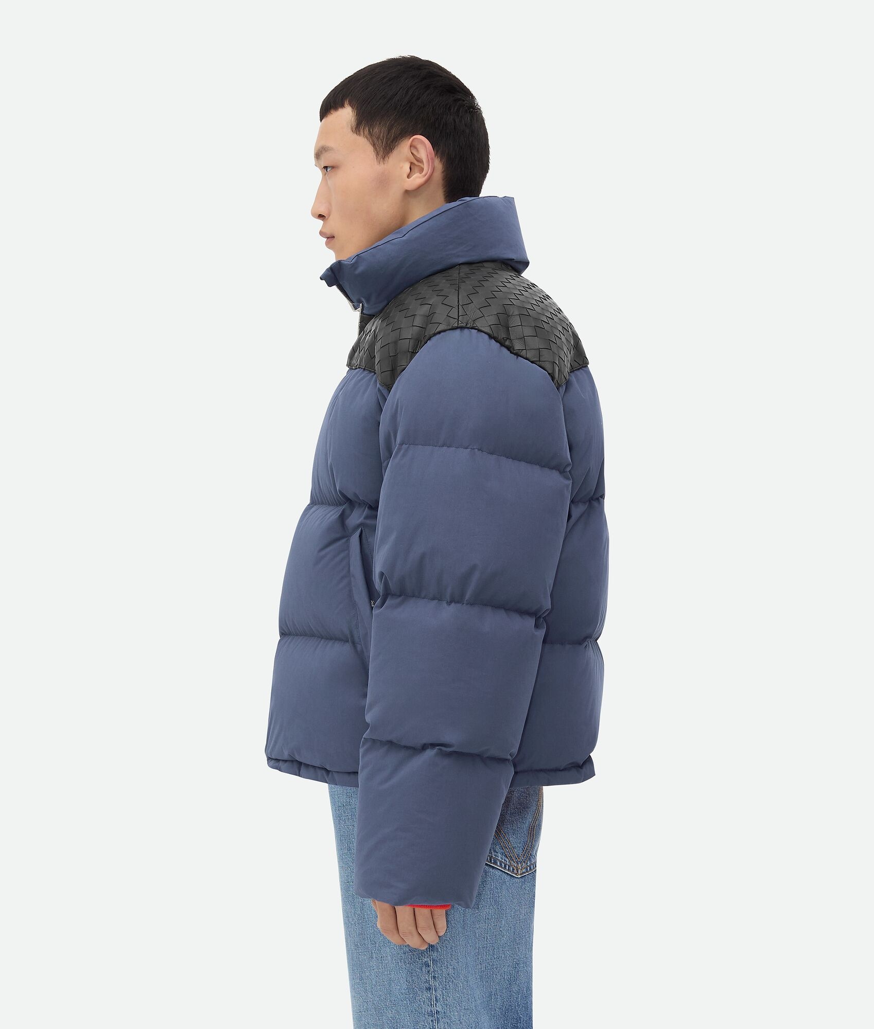 Bottega Veneta Frosted Poplin Puffer Jacket | REVERSIBLE