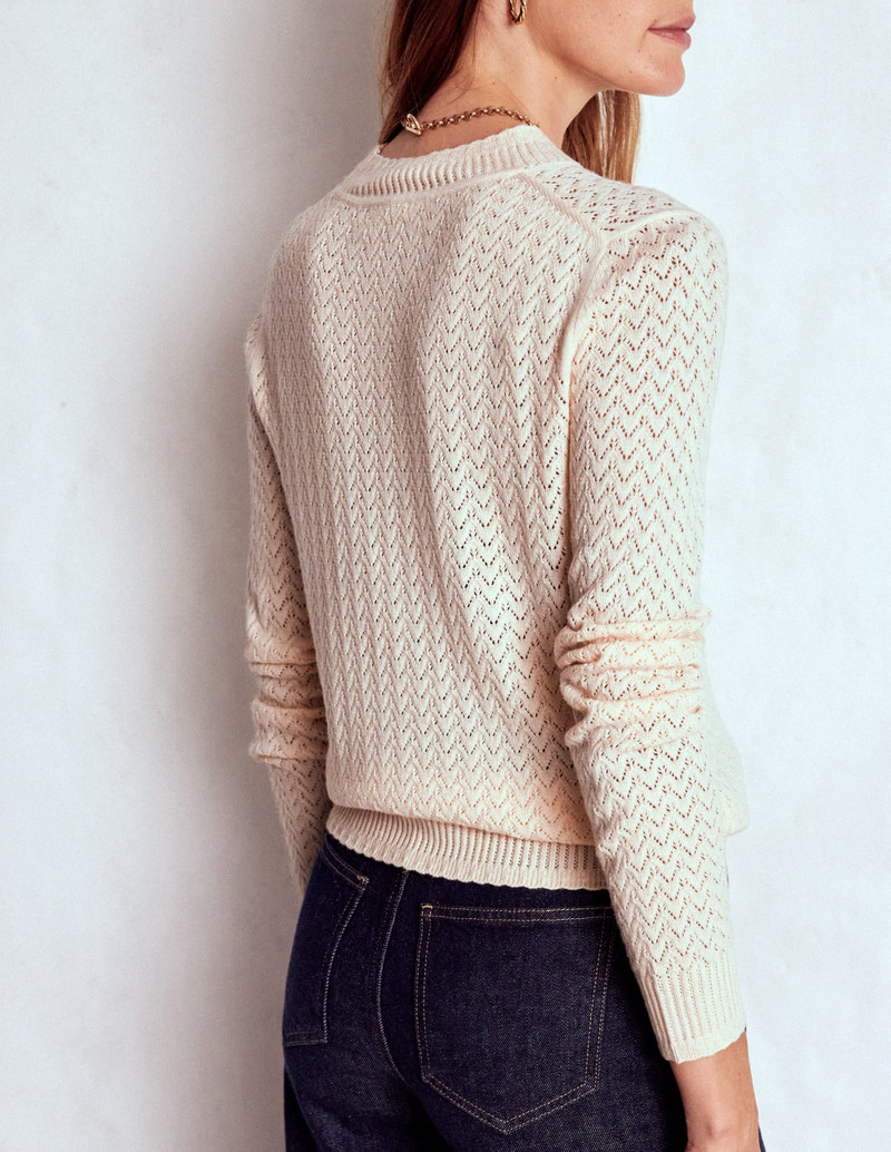 Diane Pointelle Sweater-Warm Ivory 4