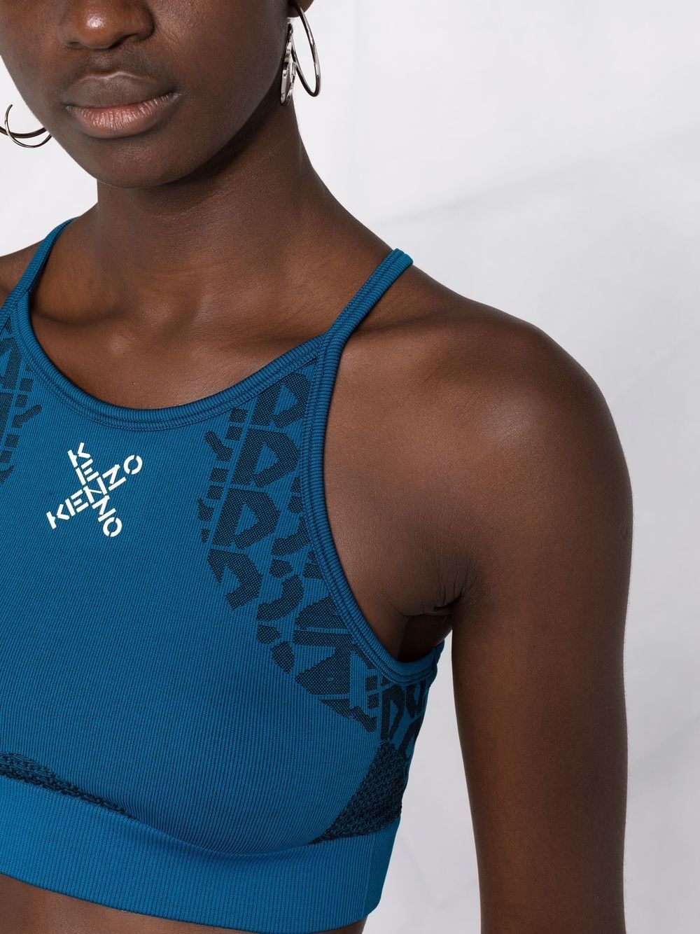 logo-print sports bra - 3