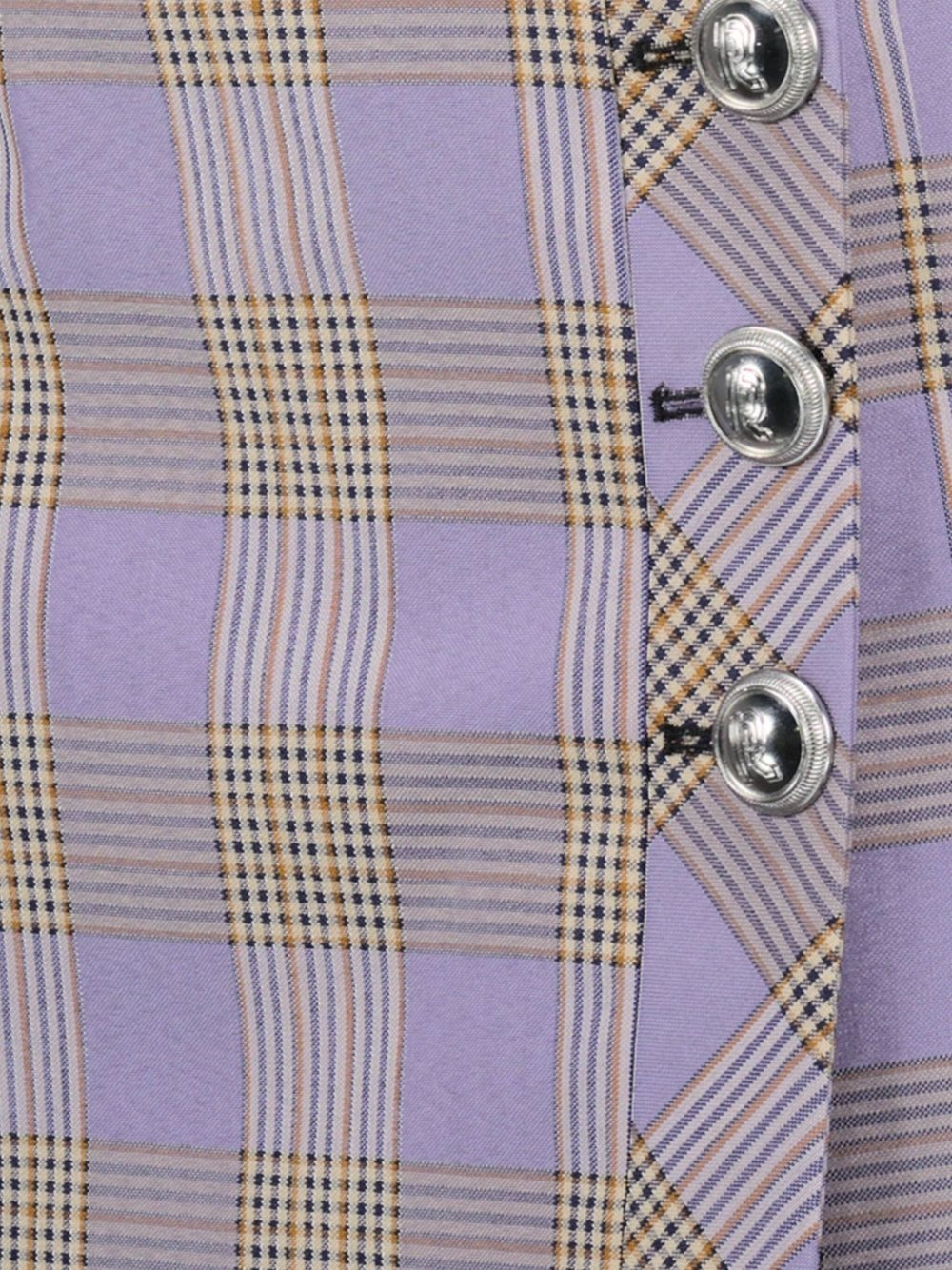 checked pleated skirt - 3