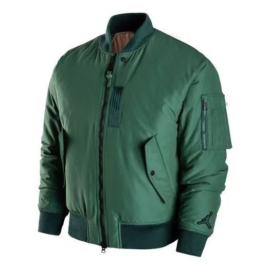 Men's Air Jordan Essentials Ma-1 Reversible Aviator Woven Padded Clothes Green Jacket DA9797-333 - 1