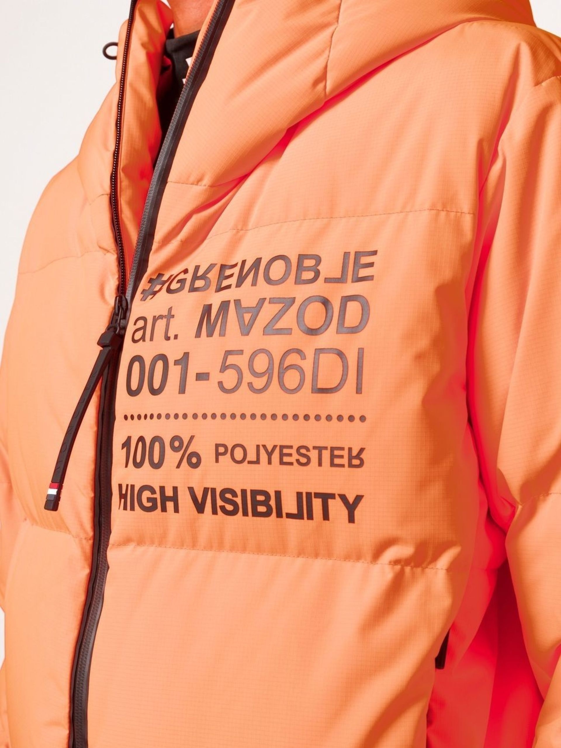 Orange Logo-Print Puffer Jacket - 5