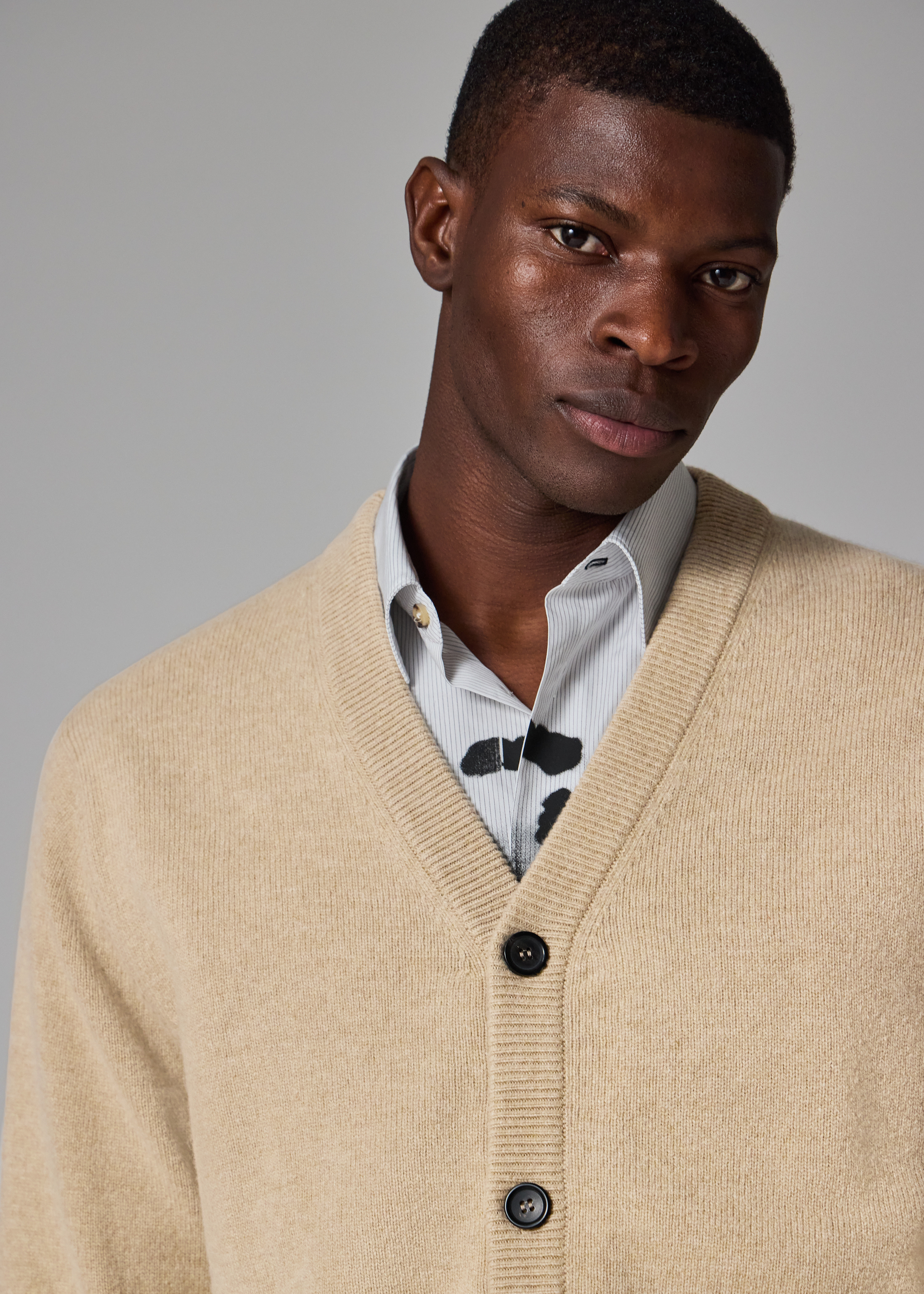 Ecru Merino Wool Cardigan - 7