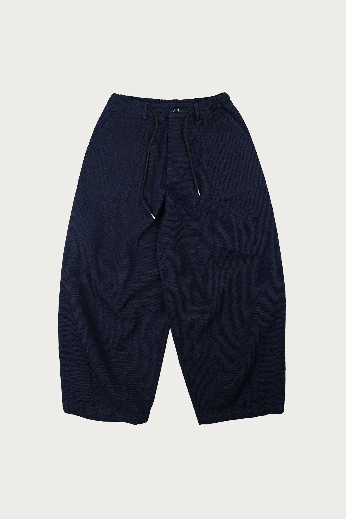 Sashiko Denim Balloon Pants - Indigo - 1