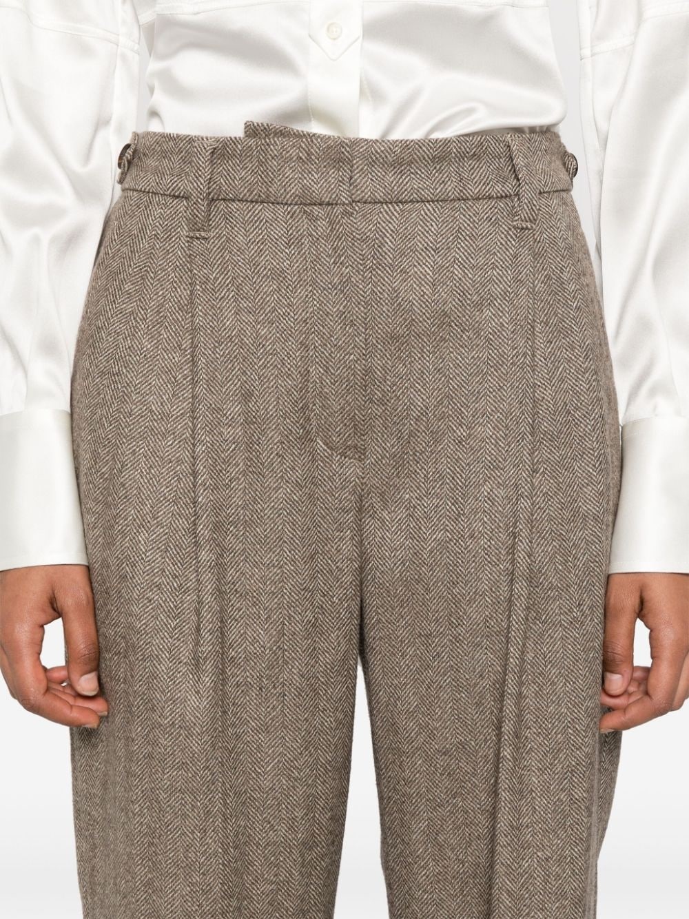 herringbone trousers - 5