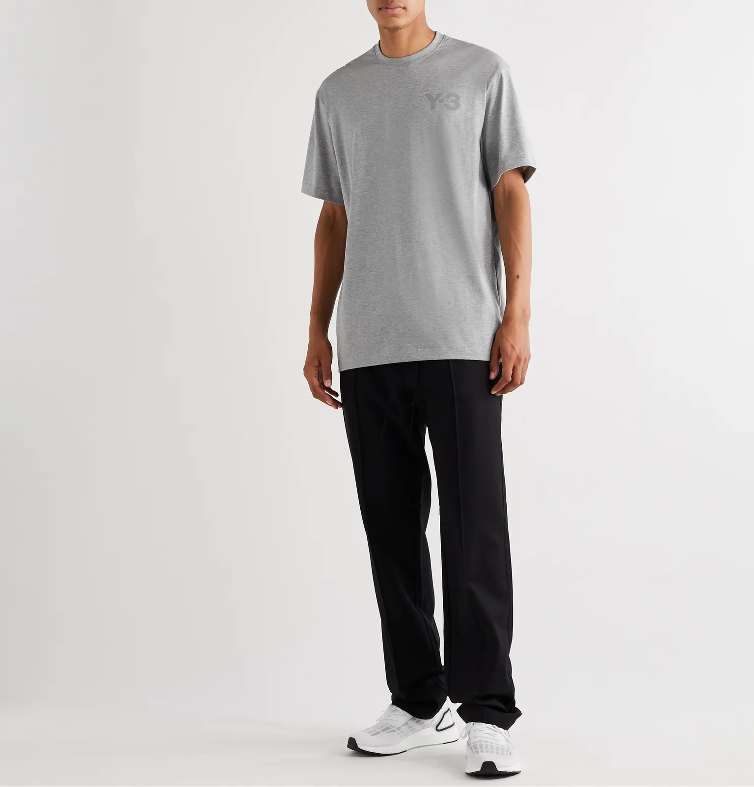 Logo-Print Mélange Cotton-Jersey T-Shirt - 2