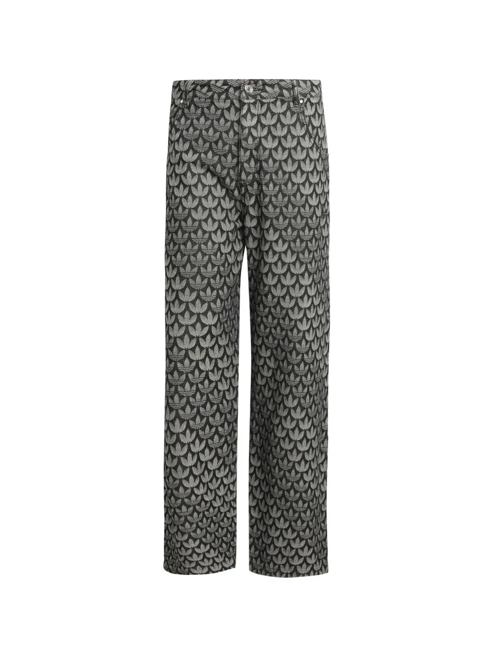 monogram-print jeans - 1