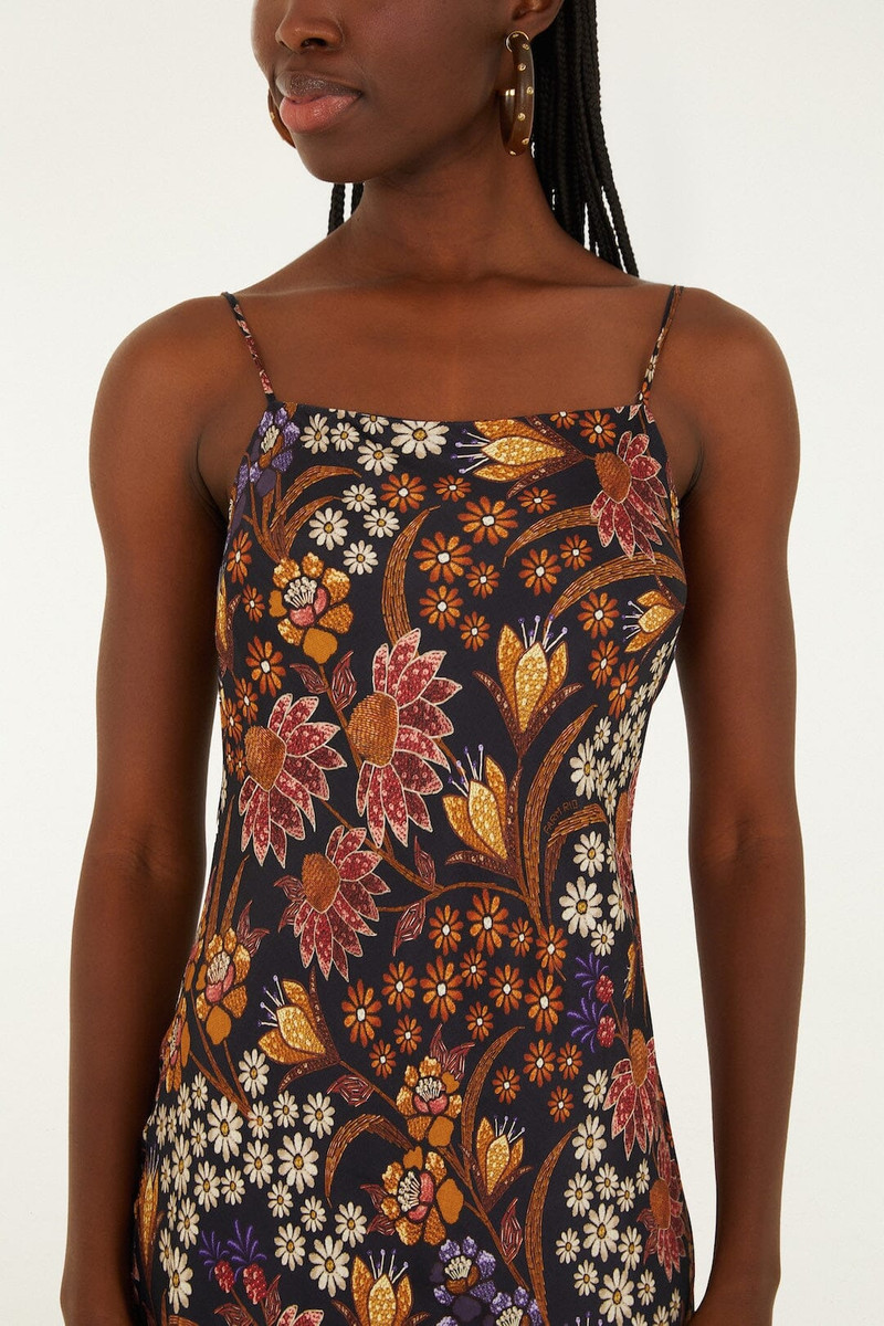 FARM RIO Black Lili Slip Maxi Dress outlook