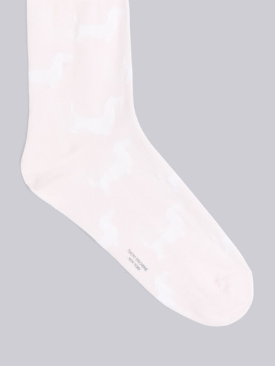 Thom Browne Light Pink Mercerized Cotton Hector Half Ankle Mini Crew Socks outlook