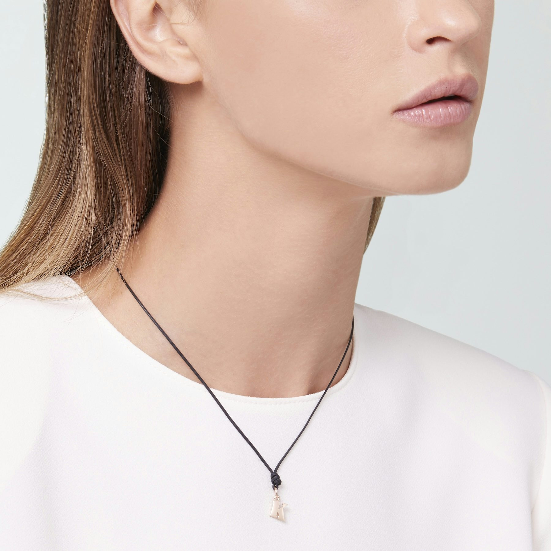 ROSE GOLD LETTER K CHARM - 2