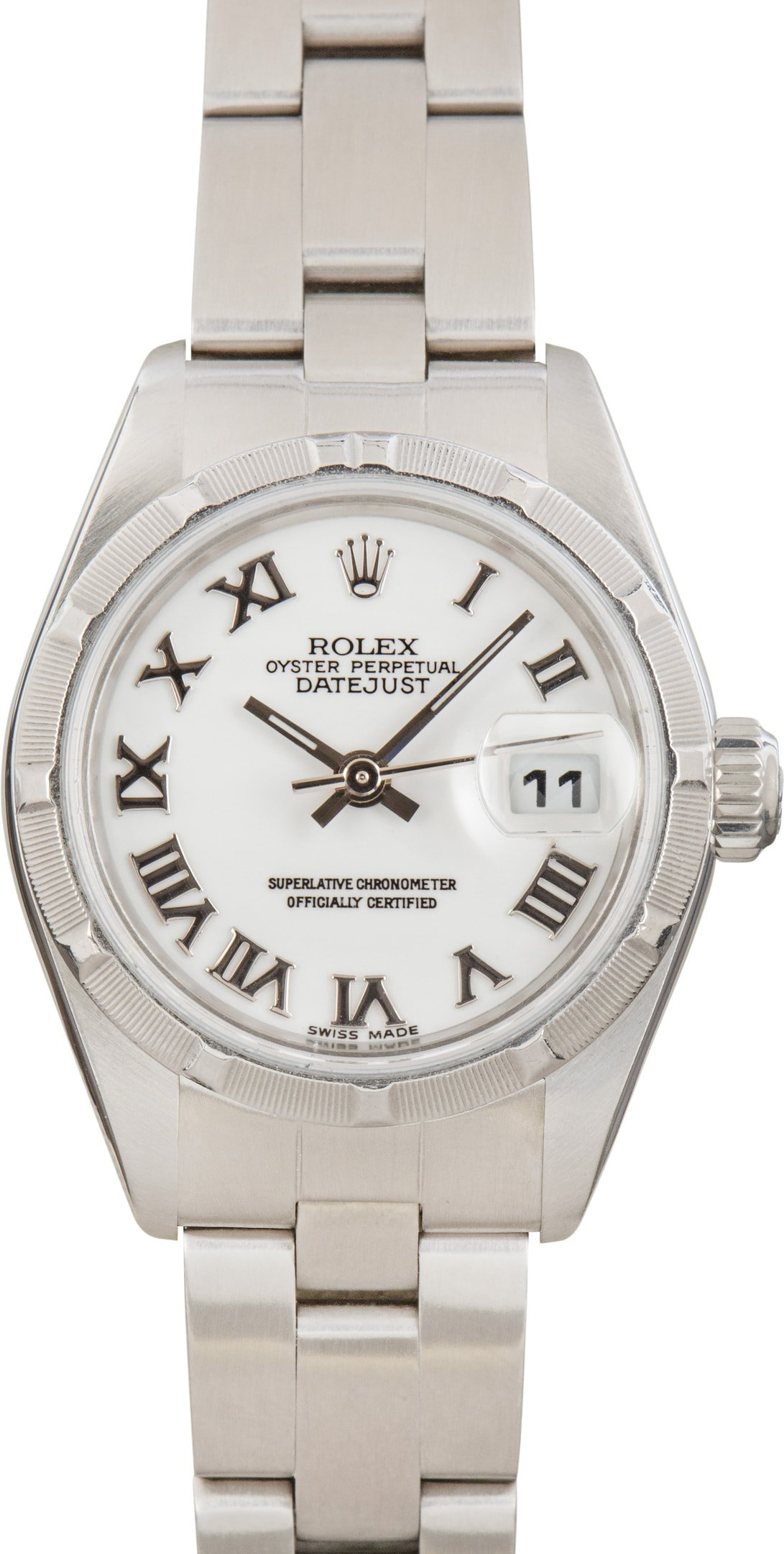 Ladies Rolex Date Ref 79190 White Roman Dial - 1