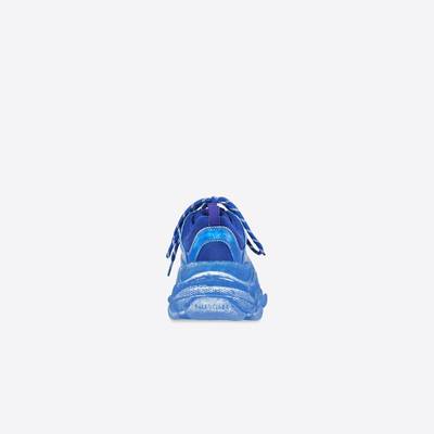 BALENCIAGA Men's Triple S Faded Sneaker in Blue outlook