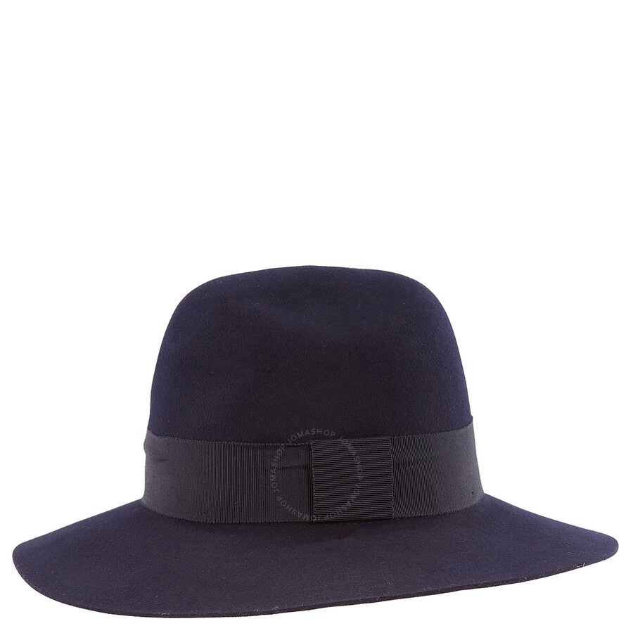 Maison Michel Ladies Navy Henrietta Wool Felt Fedora Hat - 6