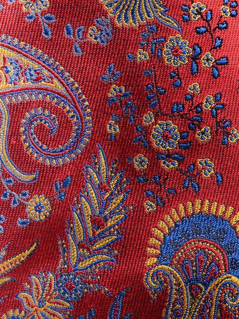 paisley print silk tie - 2