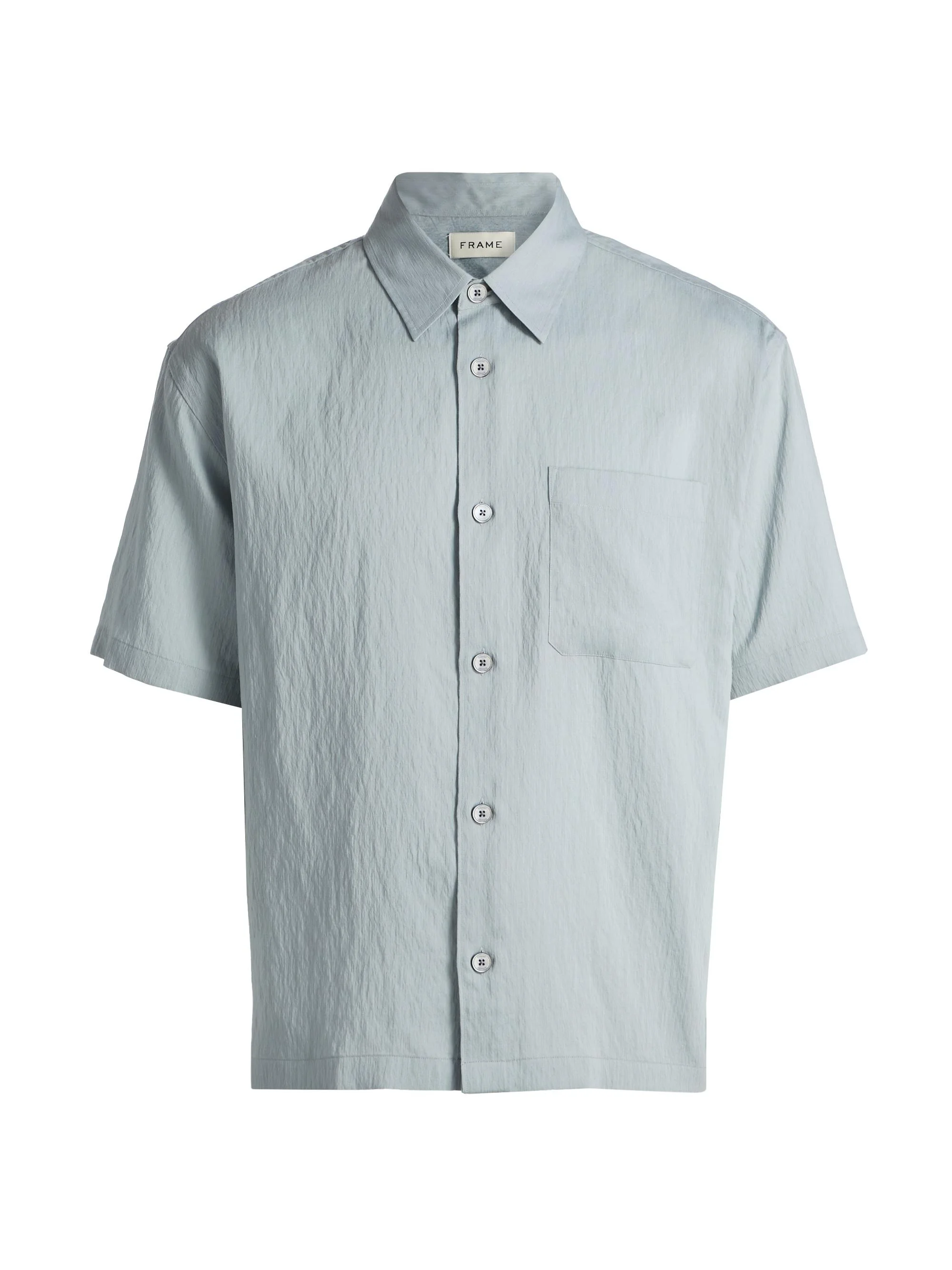 Men's Lightweight Short-Sleeve Shirt - Blue Grey Stripe - 1