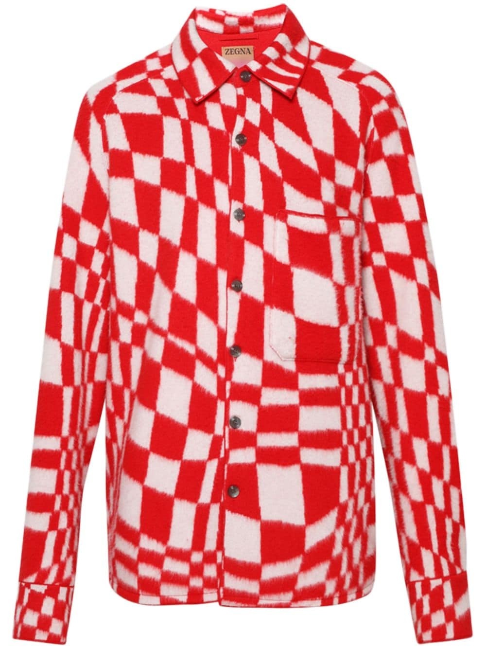 x The Elder Statesmen checked cashmere blend shirt - 1