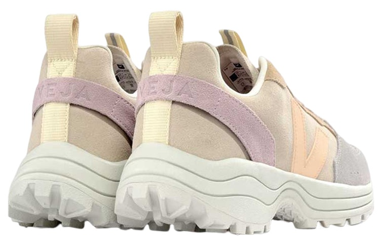 (WMNS) Veja Venturi Suede Lace-Up Sneakers 'Beige Grey Pink' VC0303213 - 4