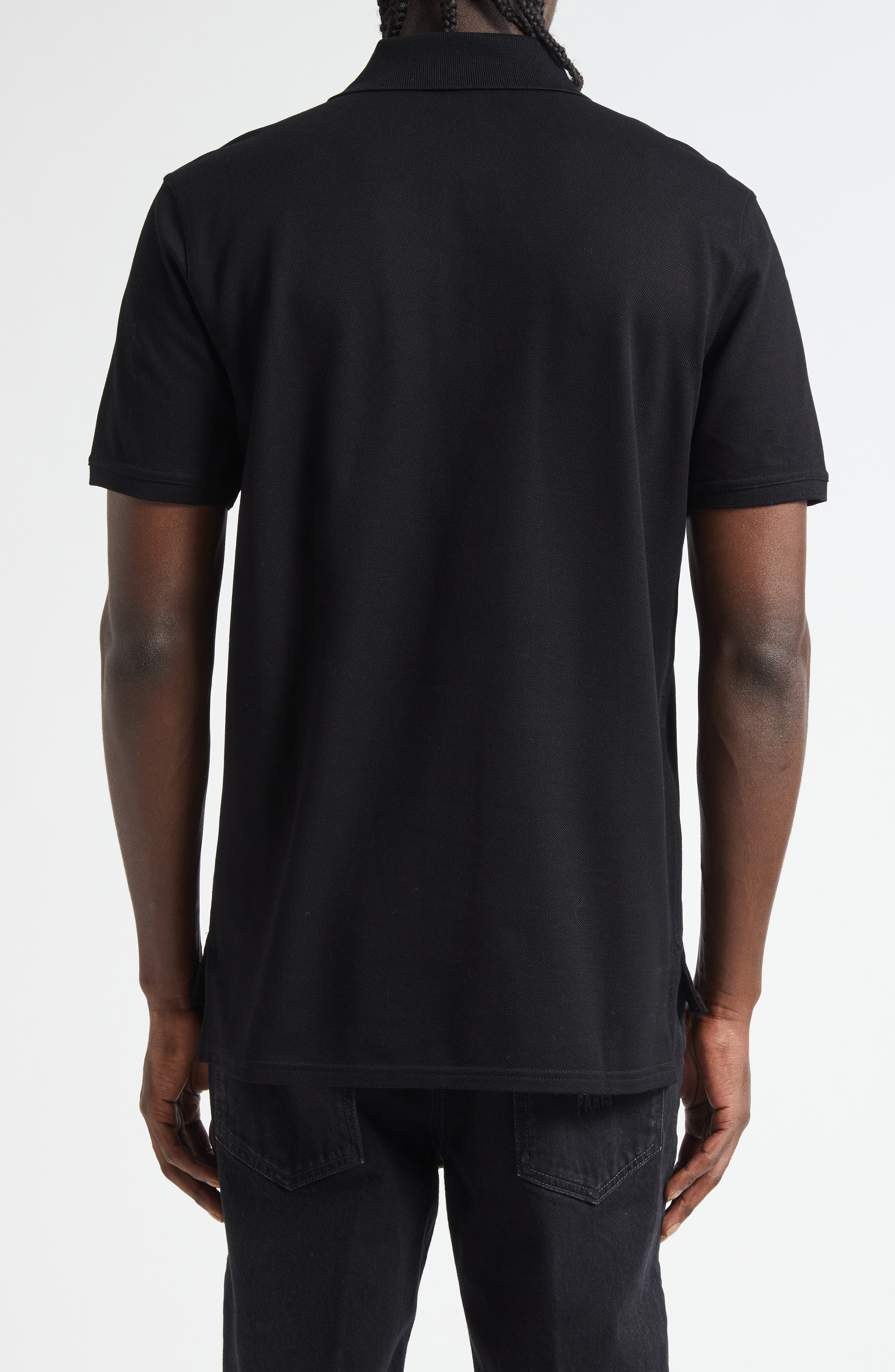 Givenchy Logo Patch Regular Fit Cotton Piqué Polo in Black at Nordstrom - 2