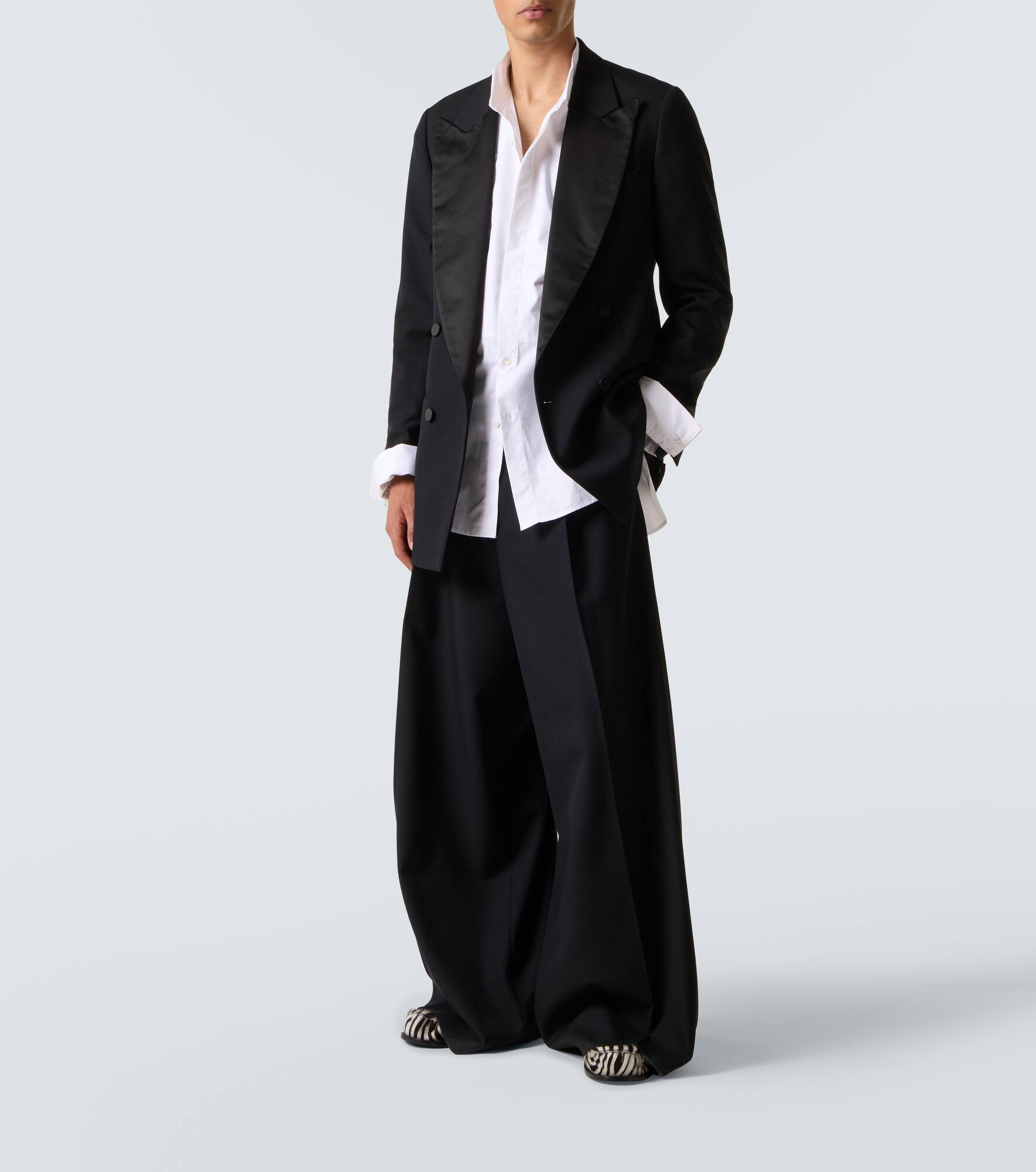 Wool wide-leg pants - 2