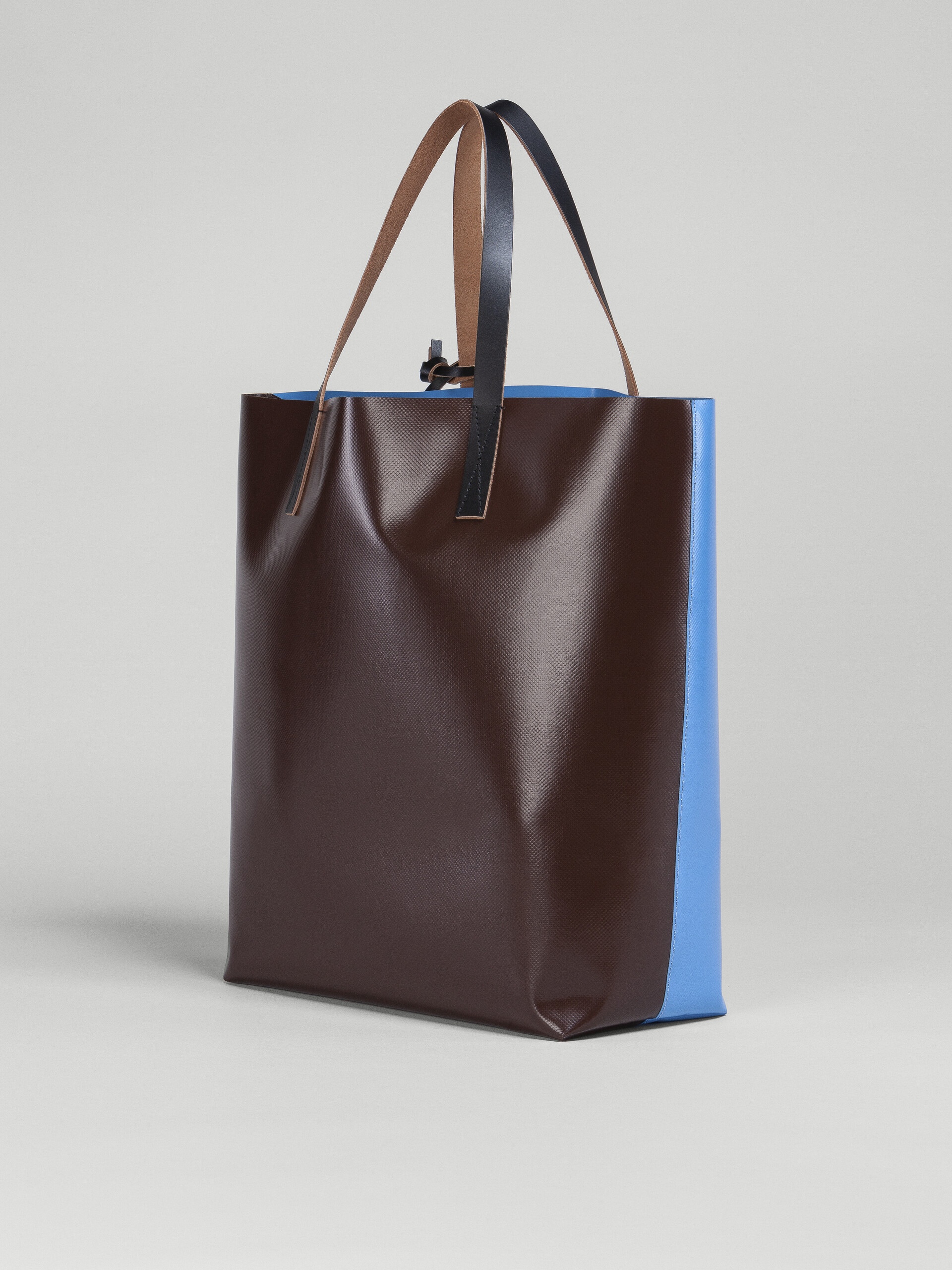 BROWN AND BLUE TRIBECA SHOPPING BAG - 2
