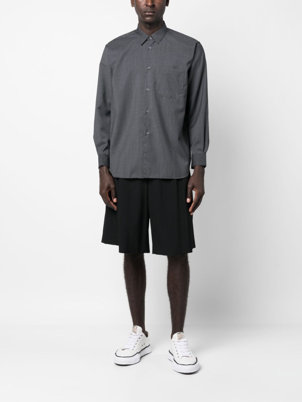 long-sleeve wool shirt - 2