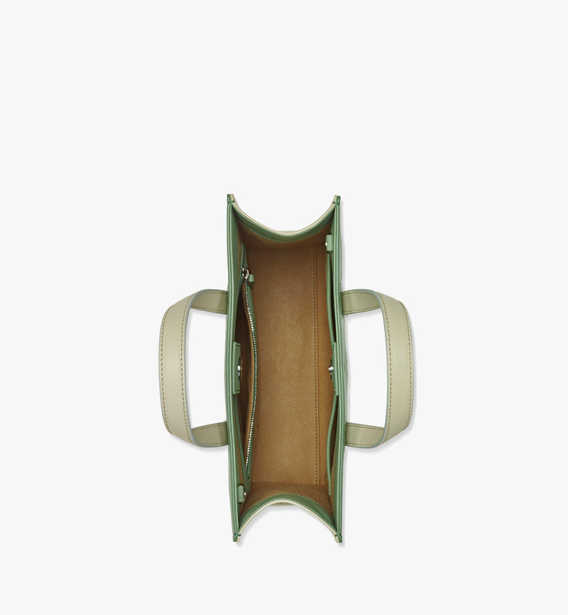 Aren Tote in Embossed Monogram Leather 4