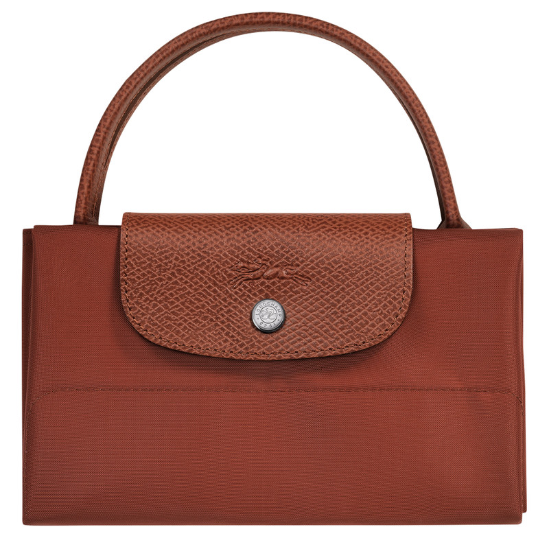 Le Pliage Green M Tote bag Chestnut - Canvas 7