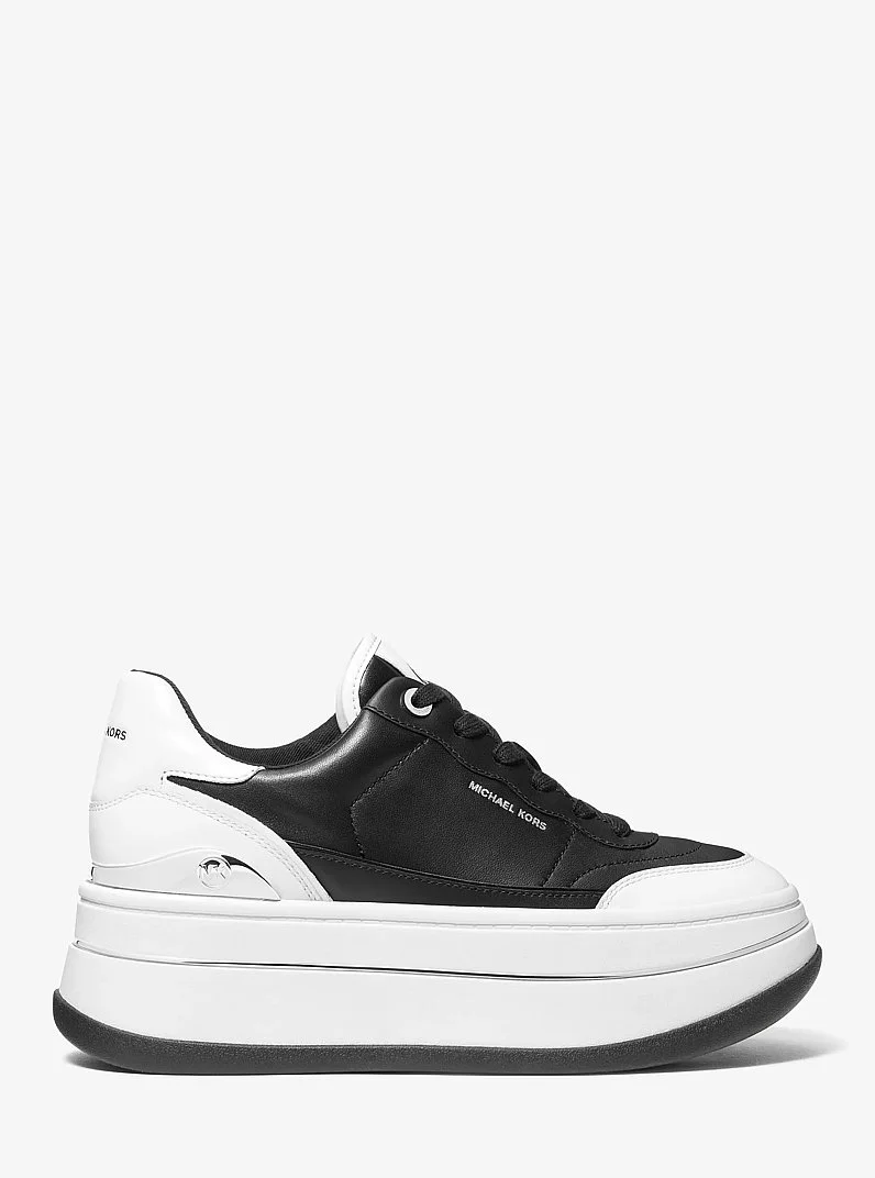 Hayes Two-Tone Leather Platform Sneaker - 1