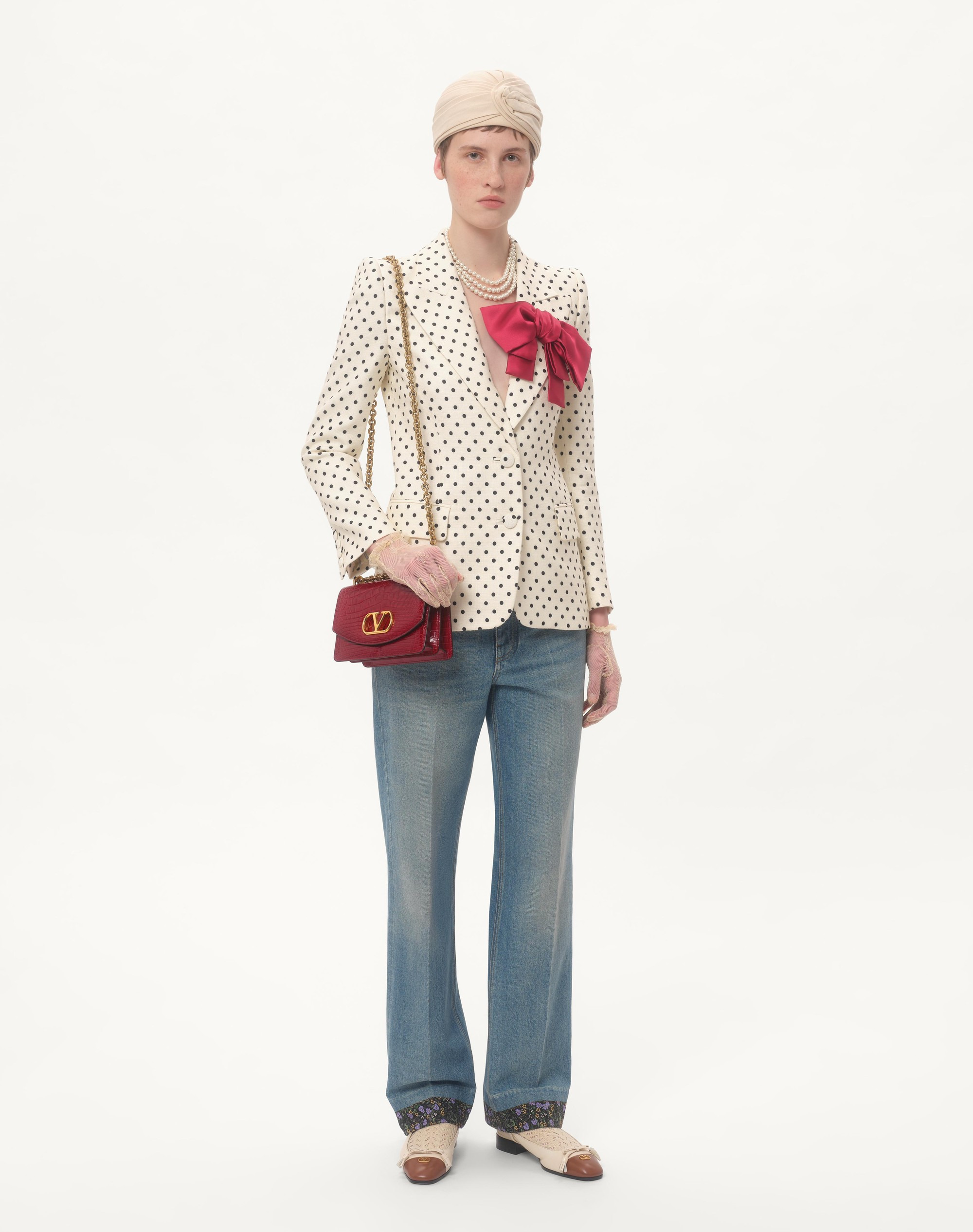 VALENTINO GARAVANI VAIN SMALL SHOULDER BAG IN CROCODILE LEATHER - 2