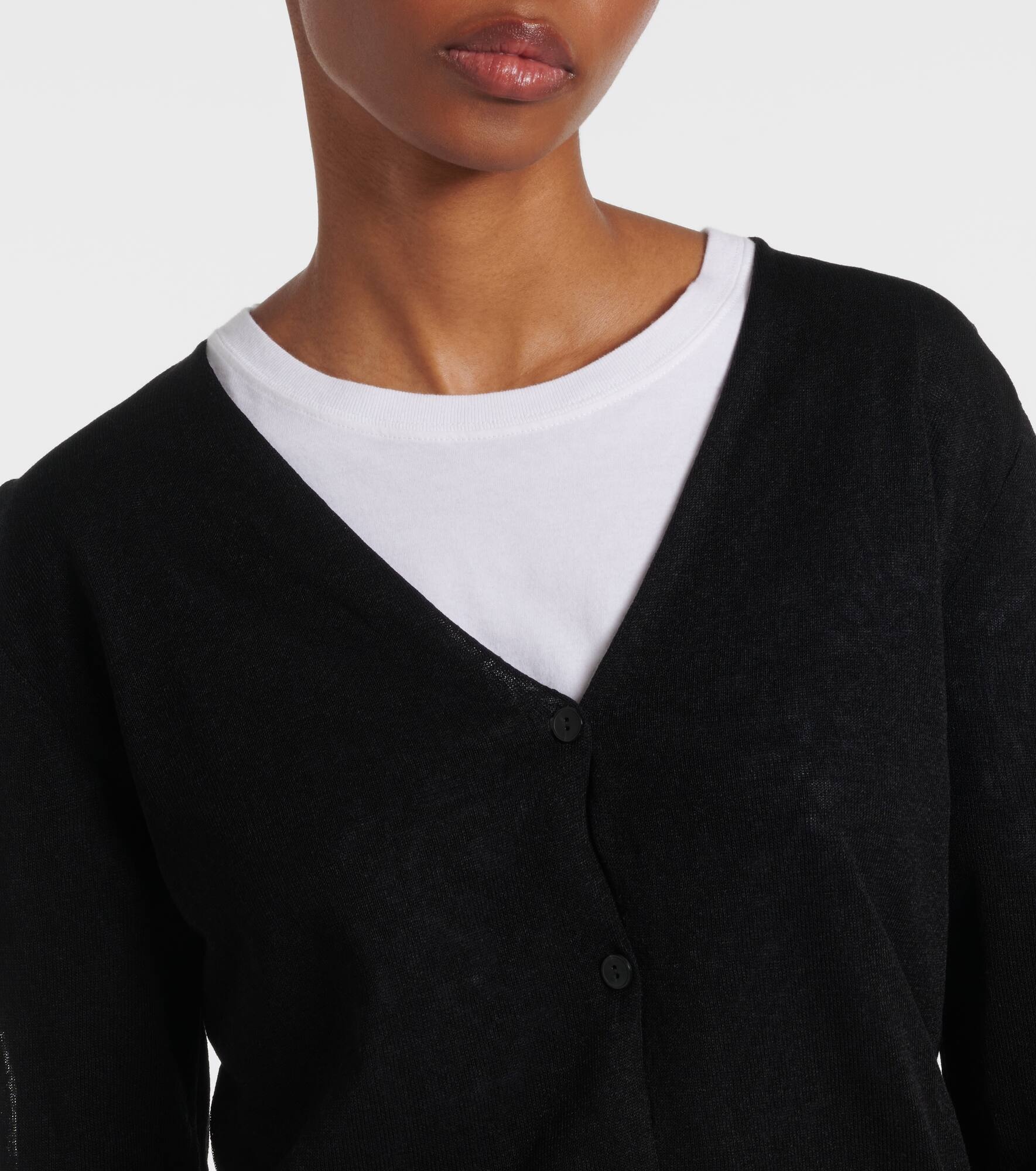 Jheel linen and cotton-blend cardigan - 4