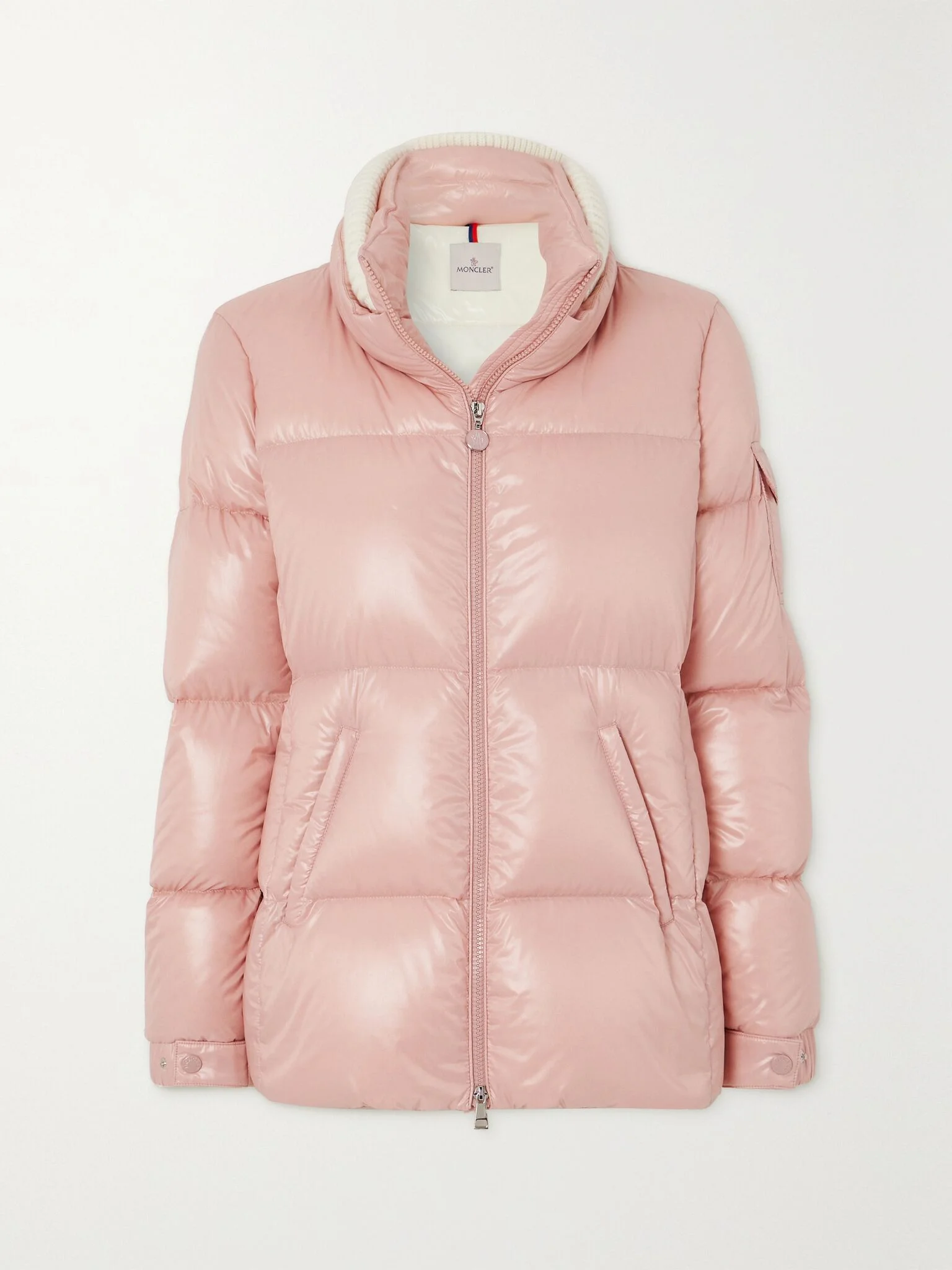 Vistule quilted shell down jacket Baby pink - 1