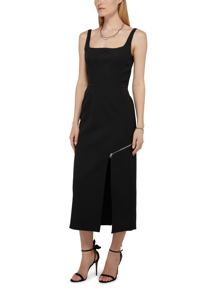 Alexander McQueen zip-embellished 미디 드레스 outlook