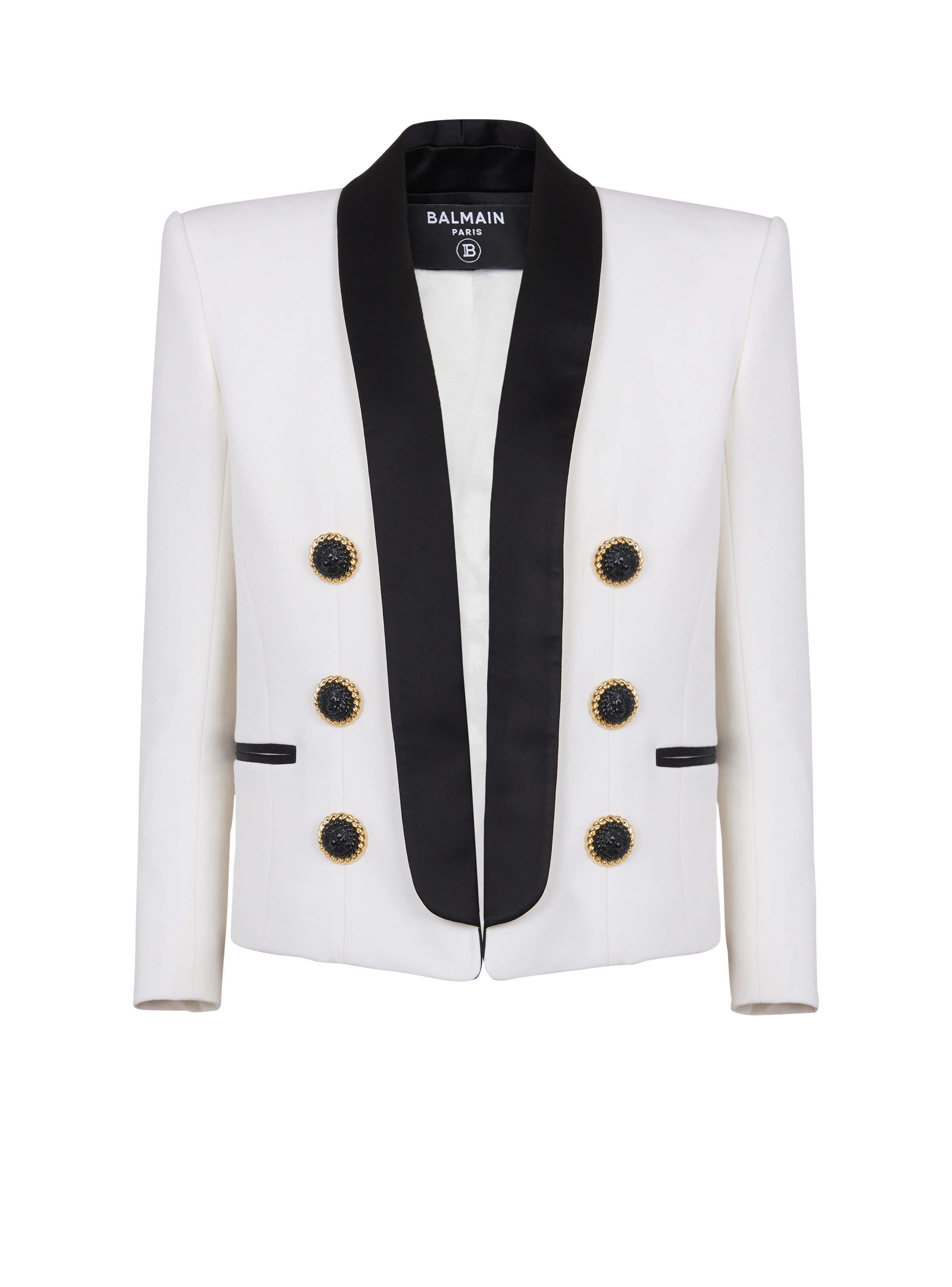 Two-tone edge-to-edge jacket with 6 buttons - 1