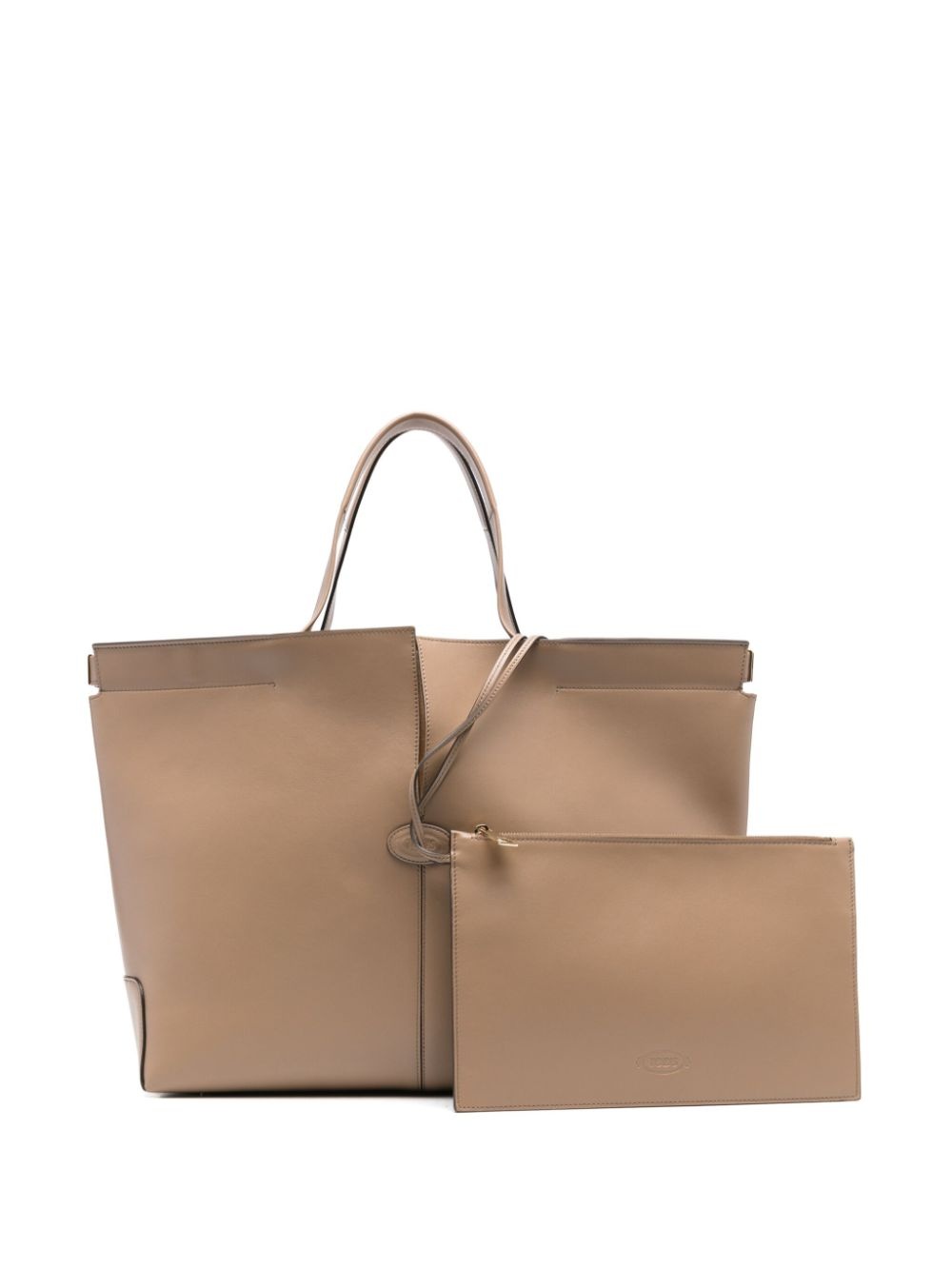 medium leather tote bag - 6