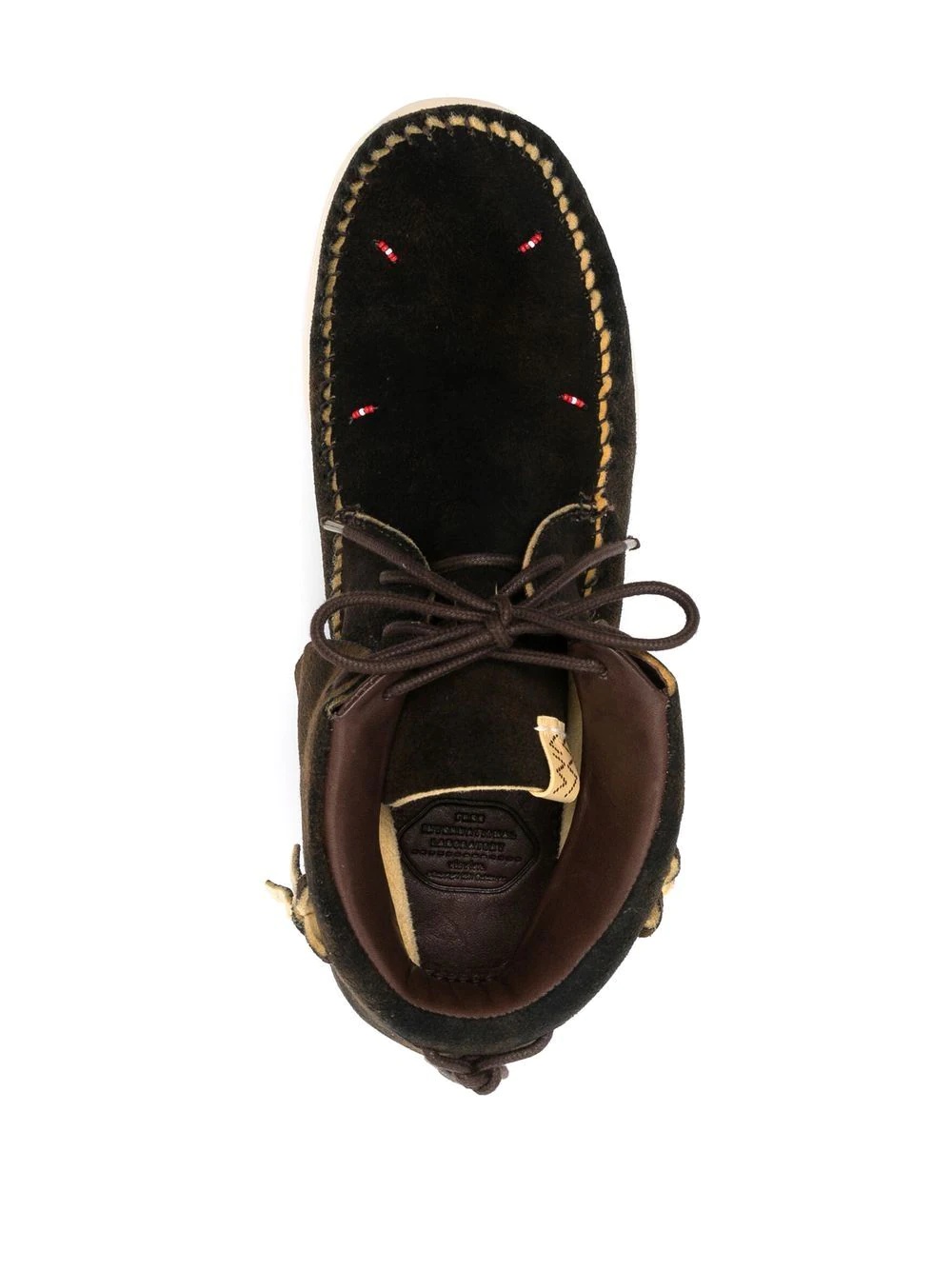 lace-up fringed sneakers - 4