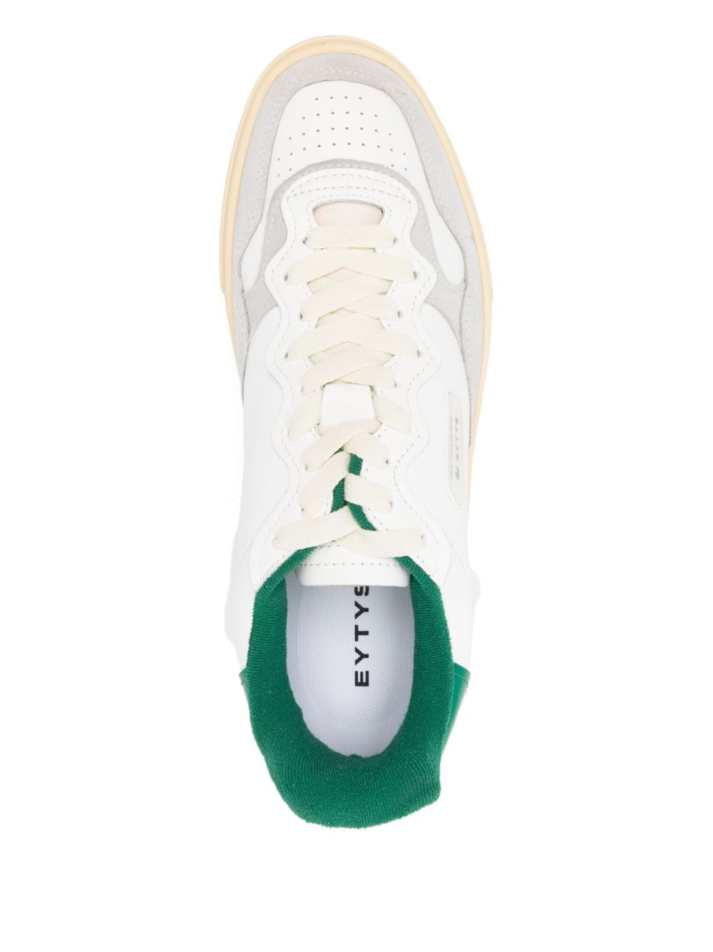 leather panelled sneakers - 4
