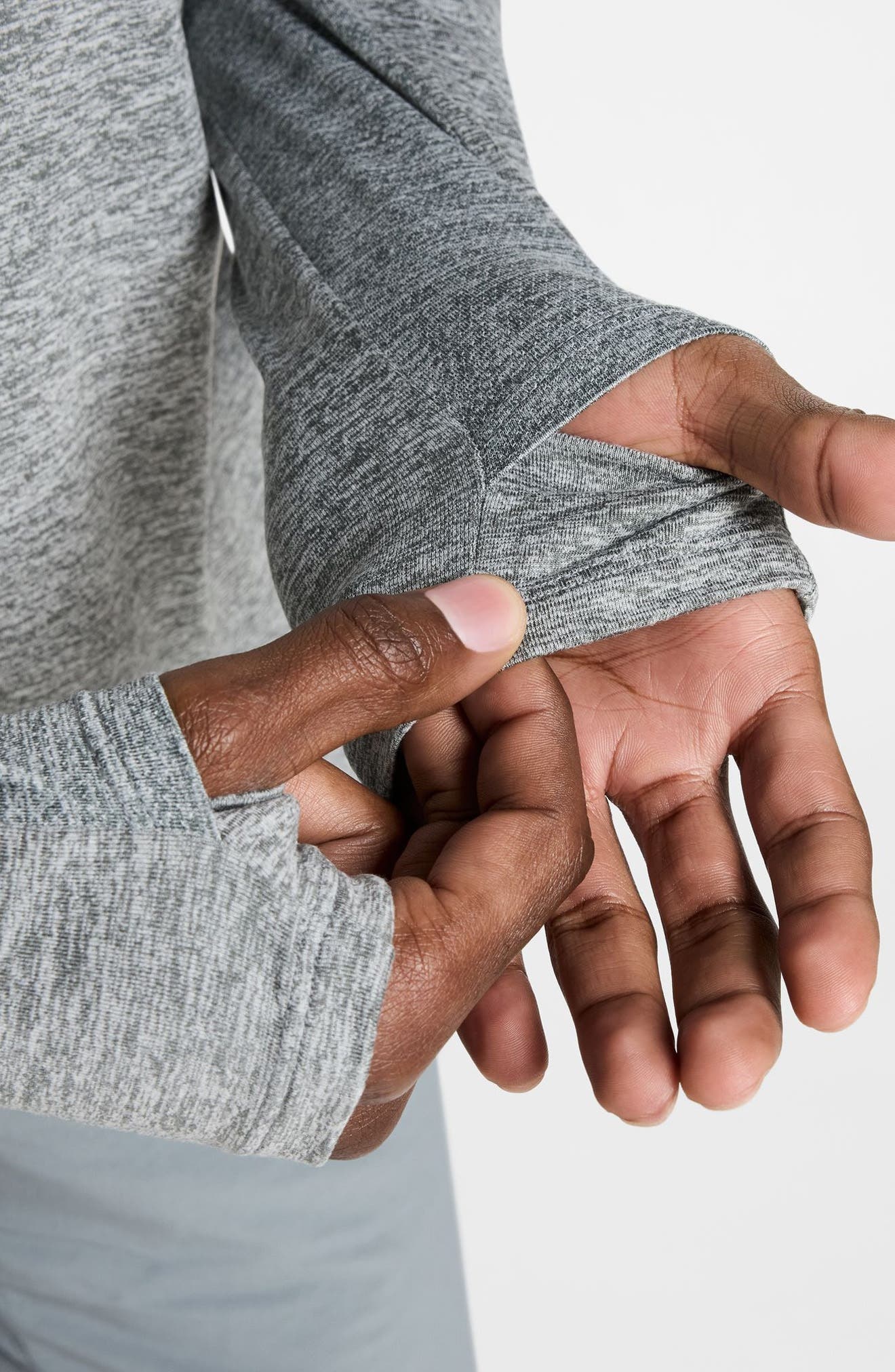Nike Dri-FIT Stride Half Zip Running Top in 084 Smkgry/refsil at Nordstrom - 7