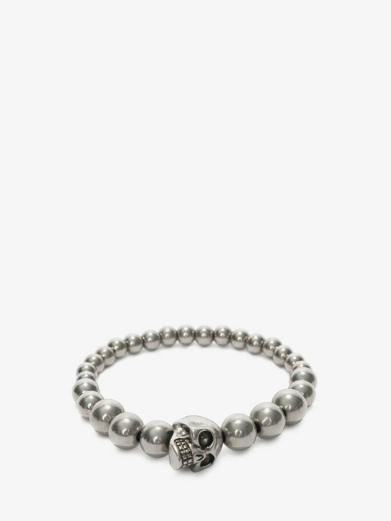 Skull Multibeaded Bracelet in Silver 1