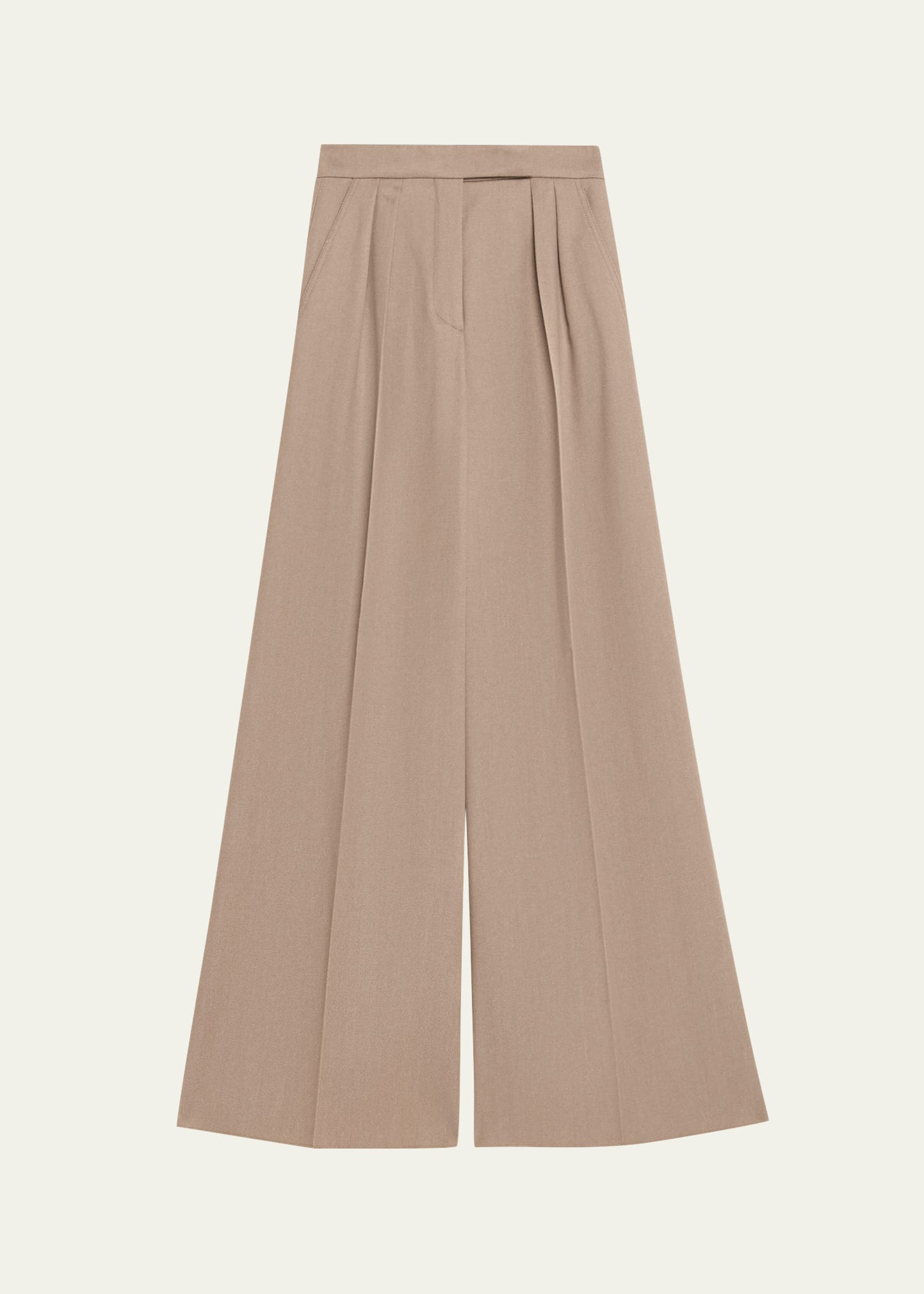 Baden Pleated Wide-Leg Wool Pants - 1