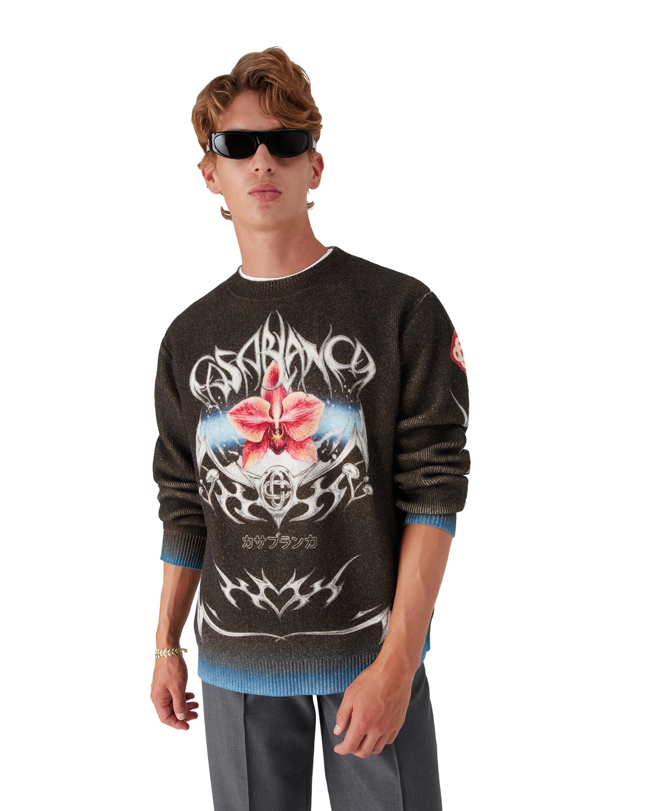 Blades Cashmere Blend Jumper | Casablanca Paris - 2