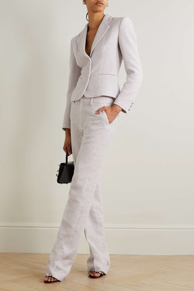 Alessandra Rich Sequined cotton-blend bouclé-tweed blazer outlook