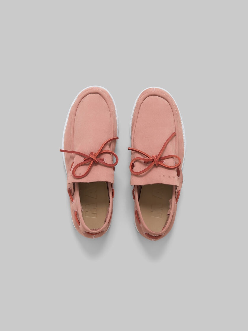 PINK NUBUCK BOAT LOAFER - 4