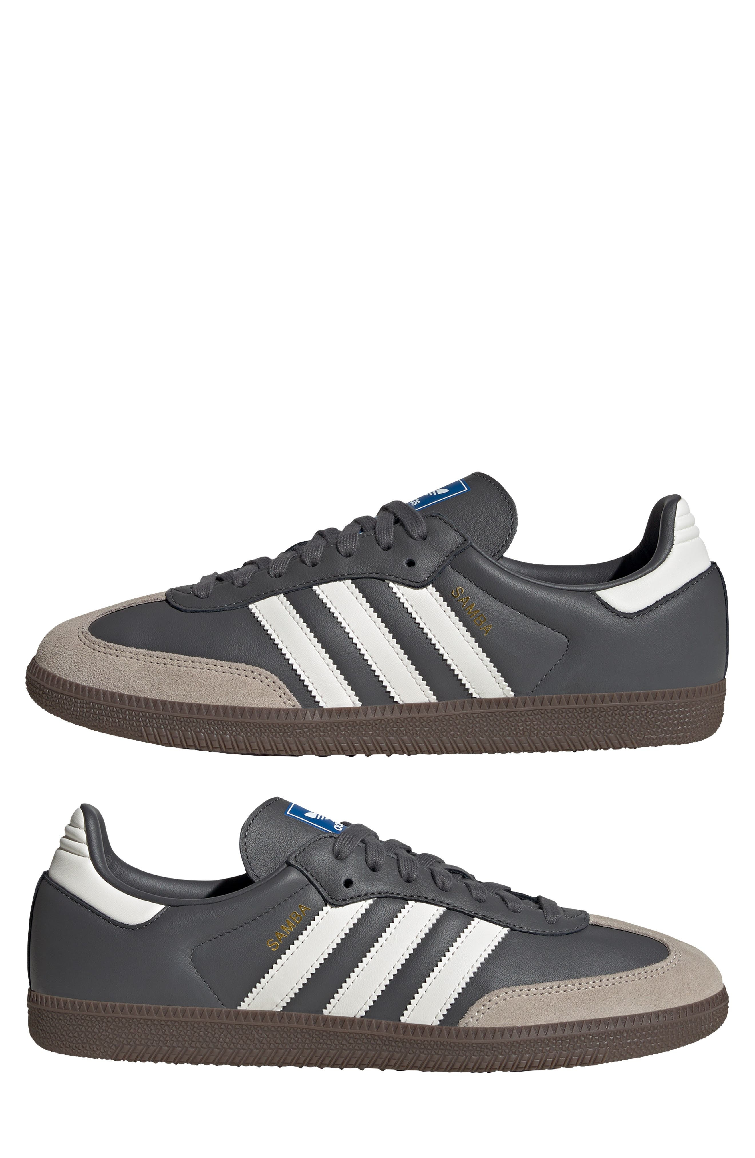 adidas Samba OG Sneaker in Grey/White/Gum at Nordstrom - 7