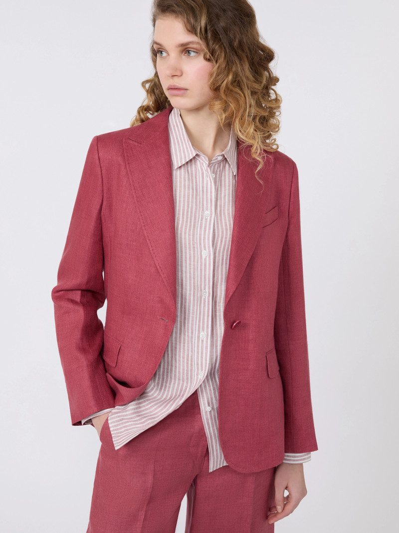NALUT Linen canvas blazer - CHERRY 5