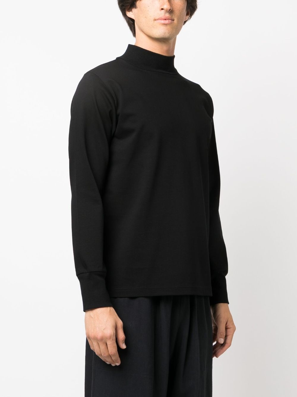 sacai logo-print mock-neck cotton jumper | farfetch | REVERSIBLE