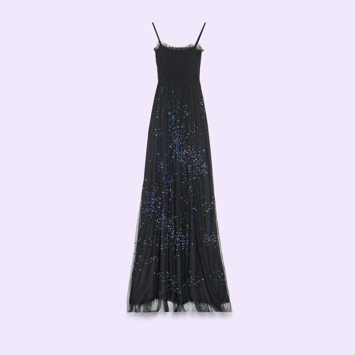 Silk gauze dress with sequins - 1