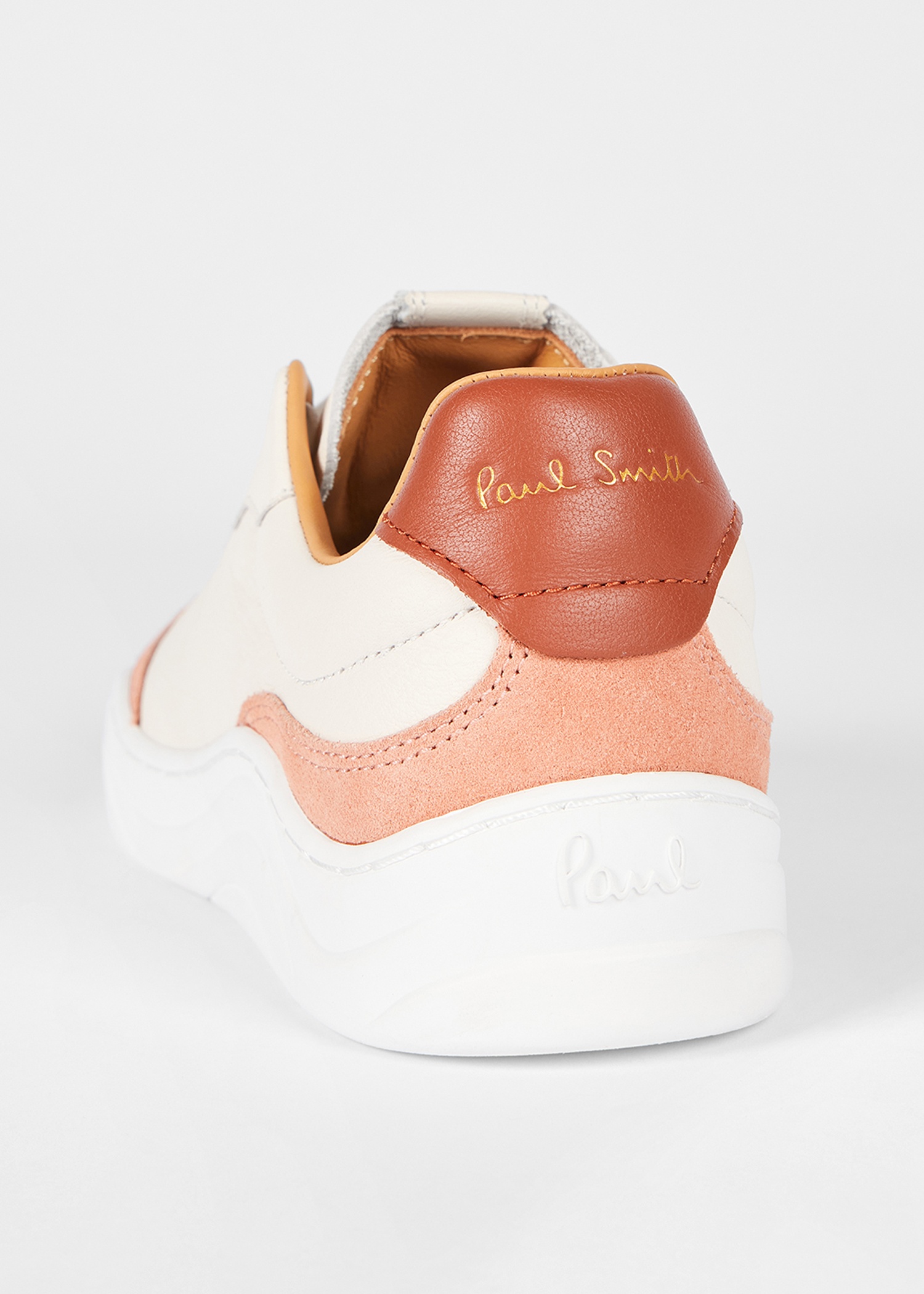 Women's Ecru Leather 'Vivian' Trainers - 5