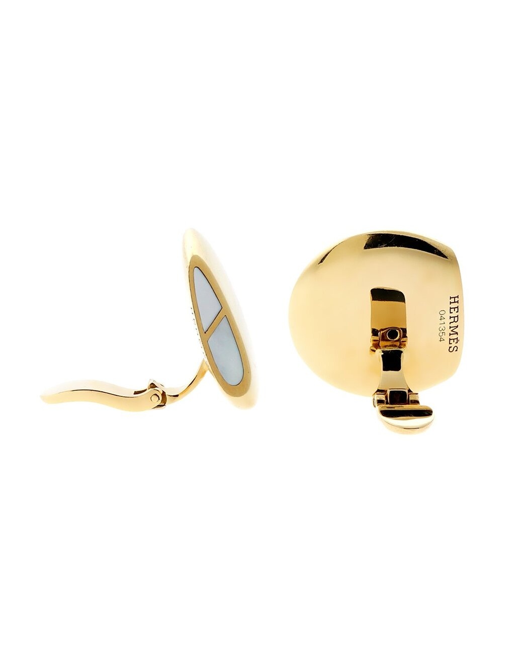 Hermès 18K Pearl Clip-On Earrings (Authentic Pre-Loved) - 2