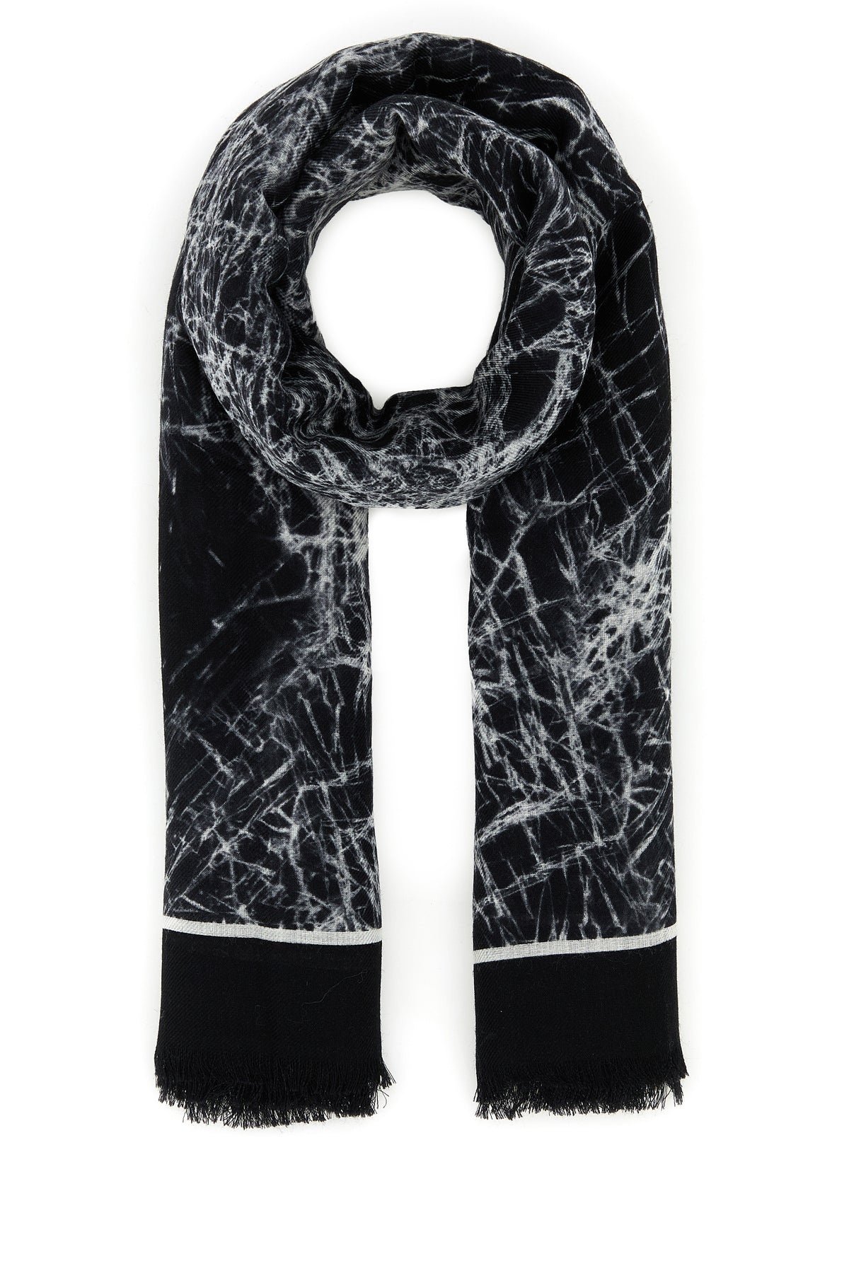 スカーフ Alexander Mcqueen Printed wool scarf McQueen Skeleton Maiden Wool Scarf | Neiman Marcus
